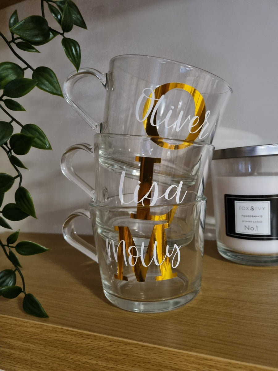 Personalised Glass Coffee Mugs – Little Perfections