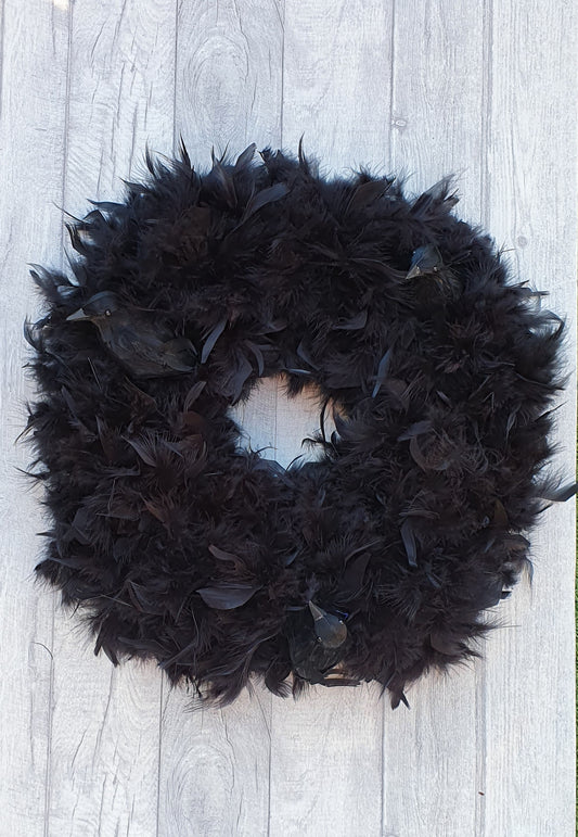 Halloween Crow's Wreath