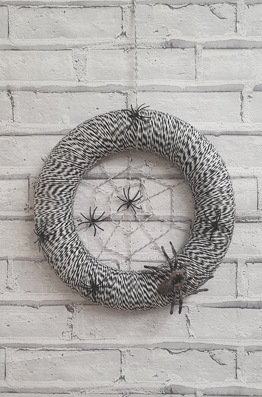 Halloween Spider Web Wreath